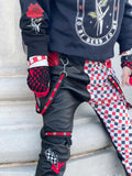 Kids Dead to Me Heart Joggers with straps ,unisex boys girls