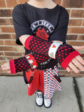 Punk Distressed Mesh Arm Warmers gloves for kids and Adults in Different Color Options