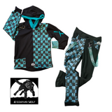 RTS Sets Kids Hoodie and Pants for XO Bundles in teal and charcoal grey