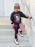 Kids Dead to Me Heart Joggers with straps ,unisex boys girls