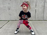 Kids Dead to Me Heart Joggers with straps ,unisex boys girls